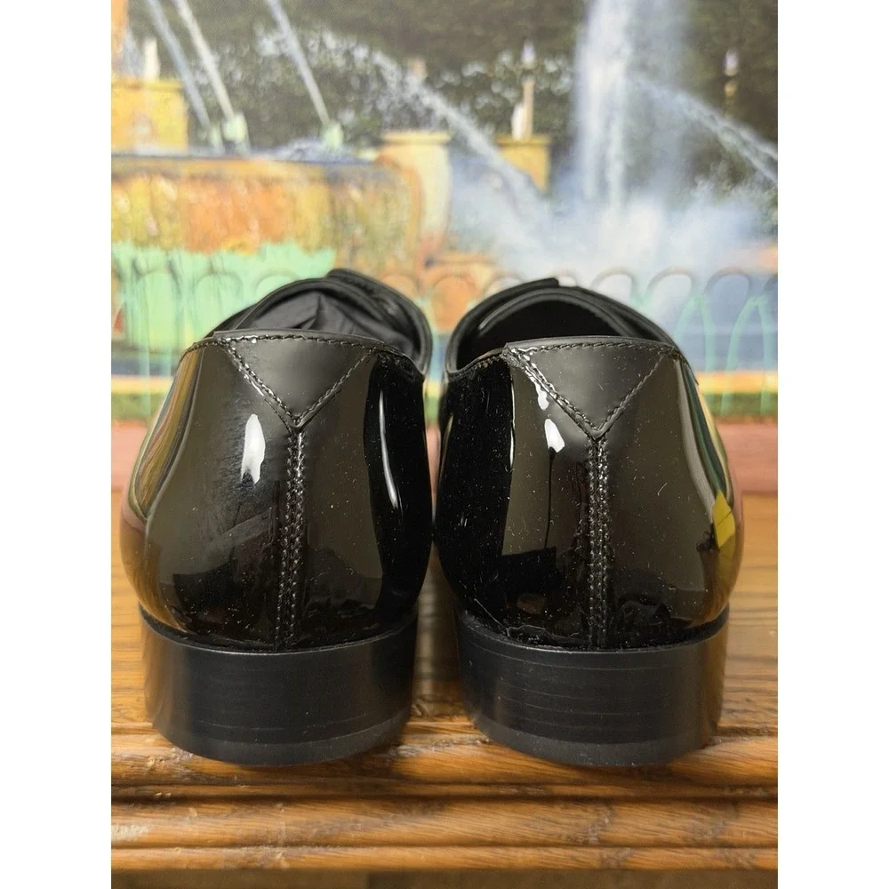 New SAINT LAURENT Paris Black Patent Leather DEVON 25 DERBY